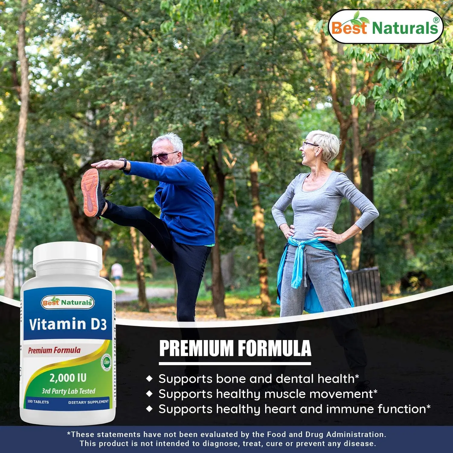 Best Naturals Vitamin D3 2000 IU Tablets